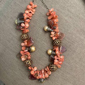Gorgeous Vintage beaded Necklace w/Rhinestones